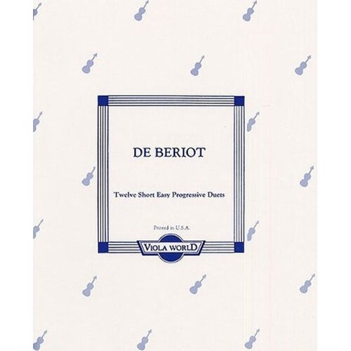 Beriot - 12 Short Easy Progressive Duets 2 Violas (Softcover Book)