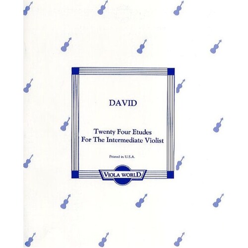 David - 24 Etudes Viola Solo (Softcover Book)