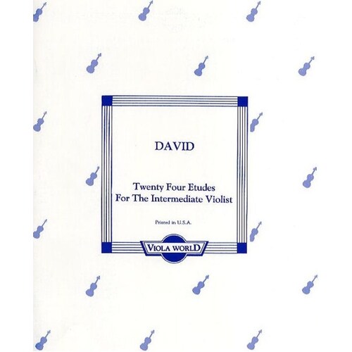 David - 24 Etudes Viola Solo (Softcover Book)