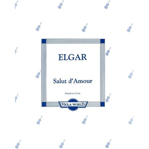 Elgar - Salut Damour Viola/Piano (Softcover Book)