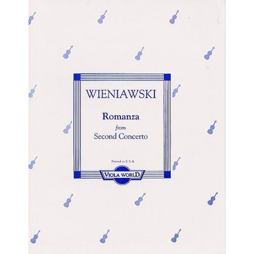 Wieniawski - Romance From 2nd Concerto Viola/Piano (Softcover Book)