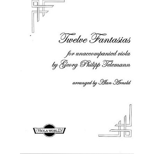 Telemann - 12 Fantasias For Viola Solo (Softcover Book)