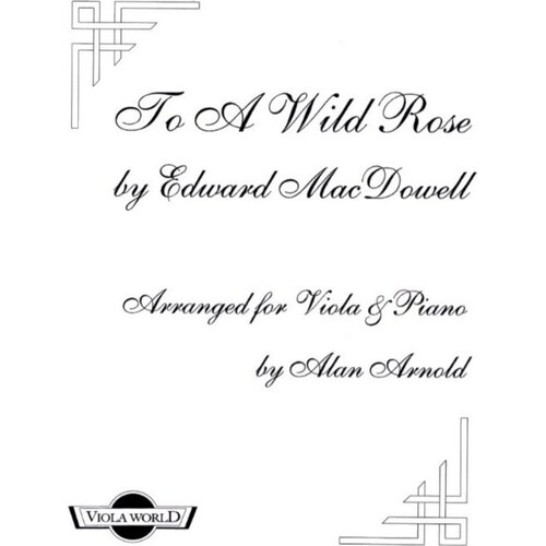 MaCDowell - To A Wild Rose Viola/Piano (Softcover Book)