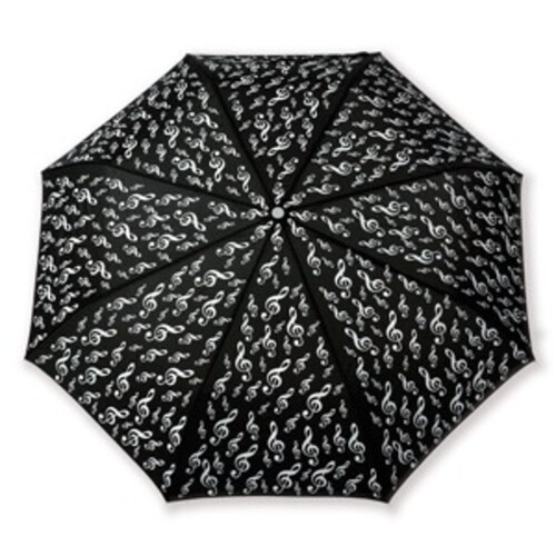 Mini Umbrella G Clef Black 
