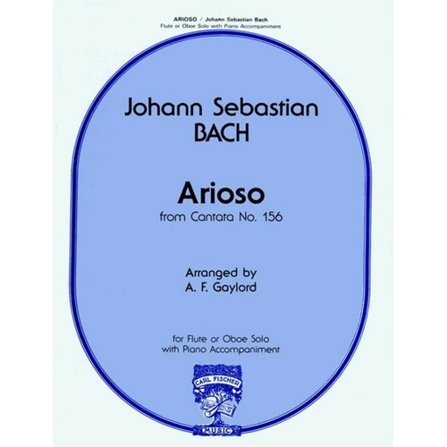 Arioso from Cantata No 156 for Flute and Piano