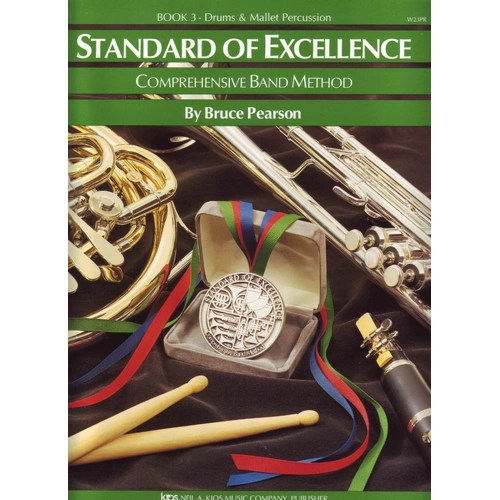 Standard of Excellence Book 3 Drums/Mallet Percussion by Bruce Pearson, 96 Pages, Neil A. Kjos Music Company