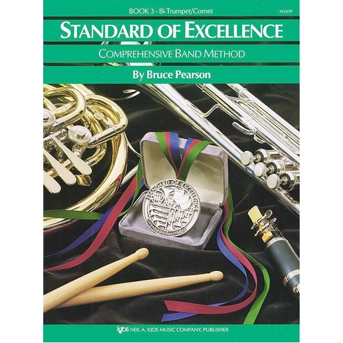 Standard of Excellence Book 3 Trumpet/Cornet by Bruce Pearson, 48 Pages, Intermediate Level Band Method