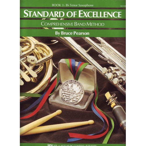 Standard of Excellence Book 3 Tenor Saxophone by Bruce Pearson, 48 pages, Neil A. Kjos Music Company, Intermediate band method