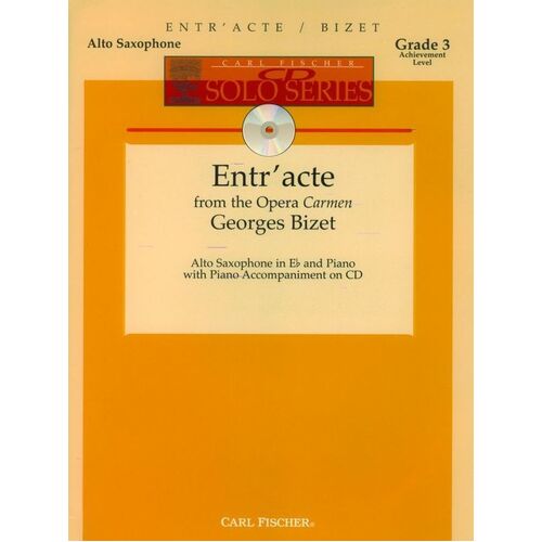Entracte From Carmen Alto Sax Piano Book/CD 