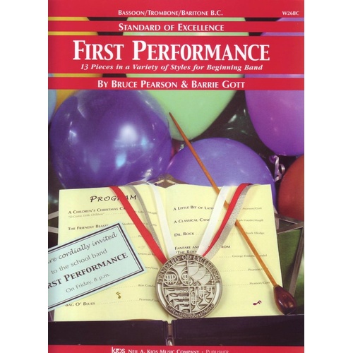 First Performance Baritone/Bassoon/Trombone B.C. Collection by Barrie Gott & Bruce Pearson, 16 Pages, Kjos Music Company