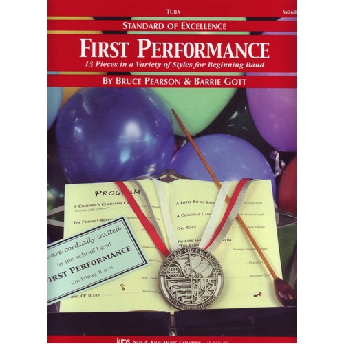 First Performance Tuba - 13 Songs for Beginning Band, 16 Pages, Barrie Gott & Bruce Pearson, Neil A. Kjos Music Company