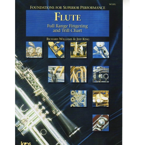 Flute Fingering and Trill Chart - 6" x 9", 8 Pages, Kjos Music