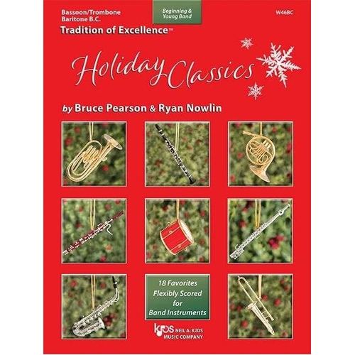Holiday Classics for Bassoon, Trombone, Baritone B.C. by Bruce Pearson & Ryan Nowlin - 36 Pages