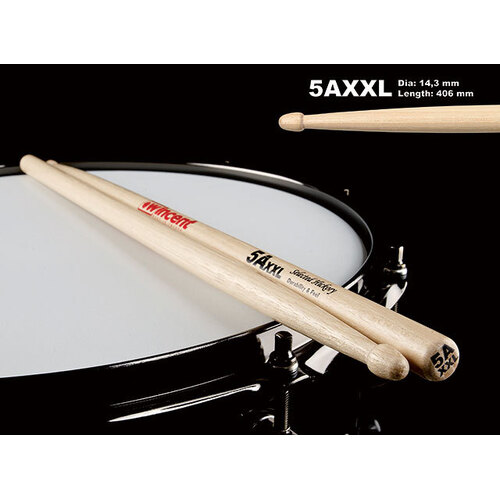 Wincent USA Hickory Standard Wood Tip 5AXXL Drum Sticks