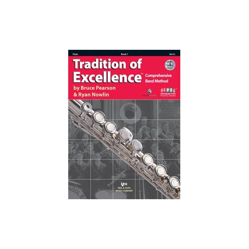 Tradition of Excellence Book 1 for Flute by Bruce Pearson & Ryan Nowlin, 48 Pages, Neil A. Kjos Music Company