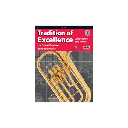 Tradition of Excellence Book 1 Eb Tenor Horn by Bruce Pearson & Ryan Nowlin, 76 pages, Kjos Music Company