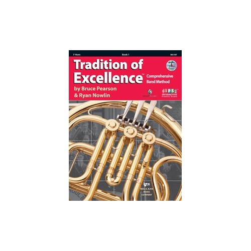 Tradition of Excellence Book 1 for F Horn by Bruce Pearson & Ryan Nowlin, 48 pages, Neil A. Kjos Music Company