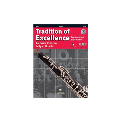Tradition of Excellence Book 1 Oboe by Bruce Pearson & Ryan Nowlin, 56 pages, Neil A. Kjos Music Company