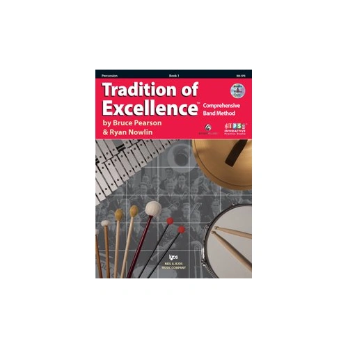Tradition of Excellence Book 1 - Percussion by Bruce Pearson & Ryan Nowlin, 96 Pages, Neil A. Kjos Music Company