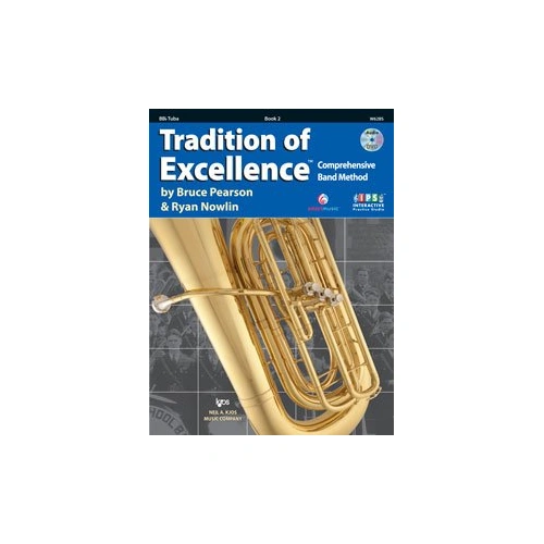 Tradition of Excellence Book 2 for BBb Tuba by Bruce Pearson and Ryan Nowlin, 48 pages, Neil A. Kjos Music Company