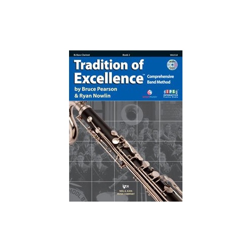 Tradition of Excellence Book 2 Bass Clarinet by Bruce Pearson & Ryan Nowlin, 48 Pages, Neil A. Kjos Music Company