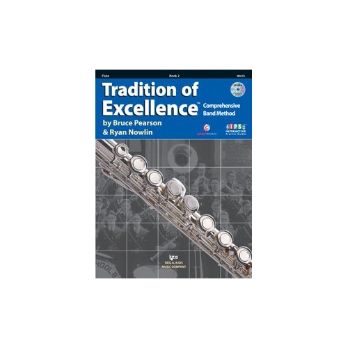 Tradition of Excellence Book 2 for Flute by Bruce Pearson and Ryan Nowlin, 48 pages, Neil A. Kjos Music Company