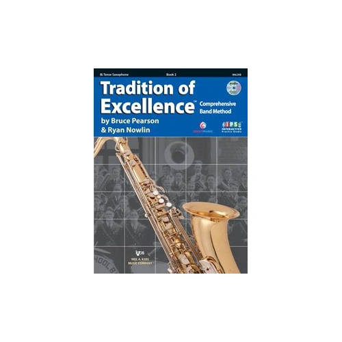 Tradition of Excellence Book 2 for Tenor Saxophone by Bruce Pearson & Ryan Nowlin, 48 Pages, Neil A. Kjos Music Company