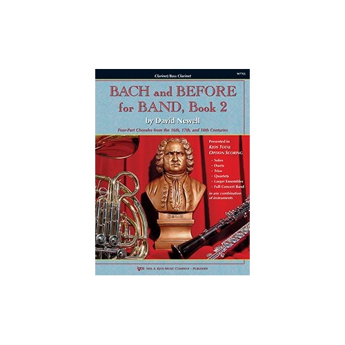 Bach and Before for Band - Book 2 - Trumpet by Neil A. Kjos Music Company, 52 pages, 24 new chorales for various ensemble combinations.