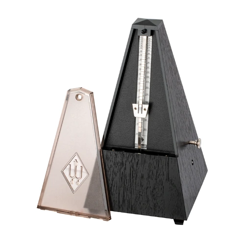 Wittner Taktell Pyramid Style Mechanical Metronome with Bell - Black