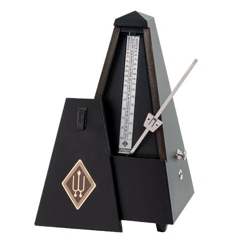 Wittner Maelzel Series W816M Mechanical Metronome with Bell in Matt Black