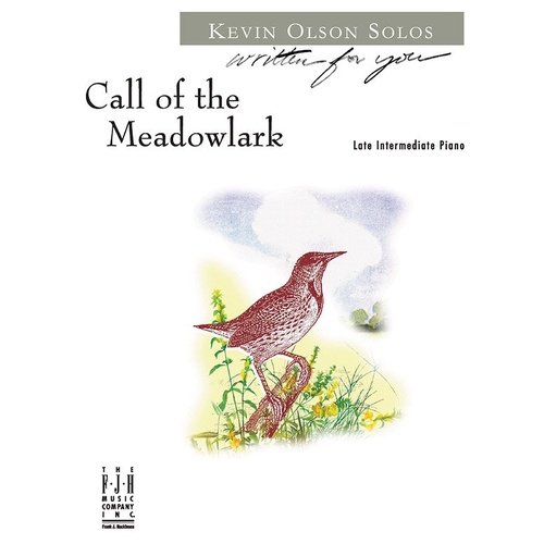 Call of the Meadowlark by Kevin Olson for Piano, 1 Page, FJH Music Company, G Minor, Metric Modulation 4/4 to 3/4