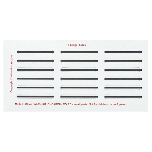 Wilbecks 18-Piece Ledger Line Magnets for Music Notation