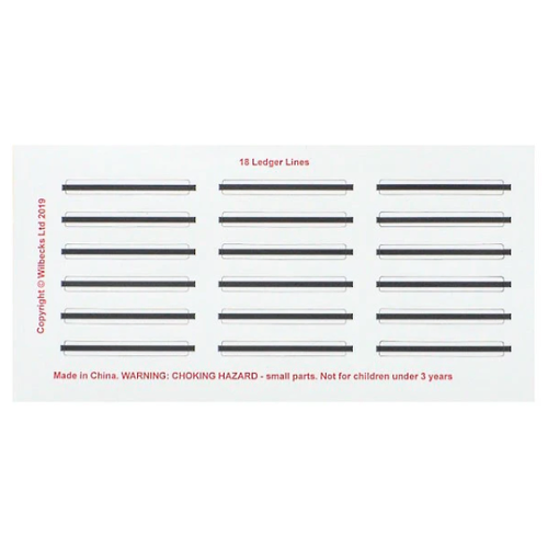 Wilbecks 18-Piece Ledger Line Magnets for Music Notation