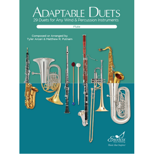 Adaptable Duets for Winds - Flute Sheet Music, 29 Compositions for Two or More Flutes, Grades 1.5 to 3, by Tyler Arcari and Matthew R. Putnam