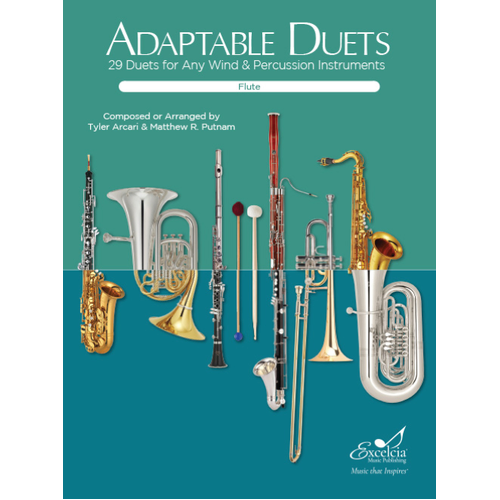 Adaptable Duets for Winds - Flute Sheet Music, 29 Compositions for 2 or More Flutes, Grades 1.5 to 3