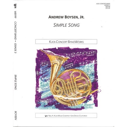 Simple Song for Band - Grade 3, Neil A. Kjos Music Company, 1 Page