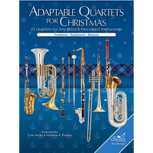 Adaptable Quartets for Christmas Trombone - 22 Arranged Quartets for Flexible Instrumentation, Grades 1.5 to 3