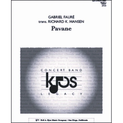 Pavane Full Score by Gabriel Faure, Arranged by Richard Hansen, 24 Pages, Published by Neil A. Kjos Music Company