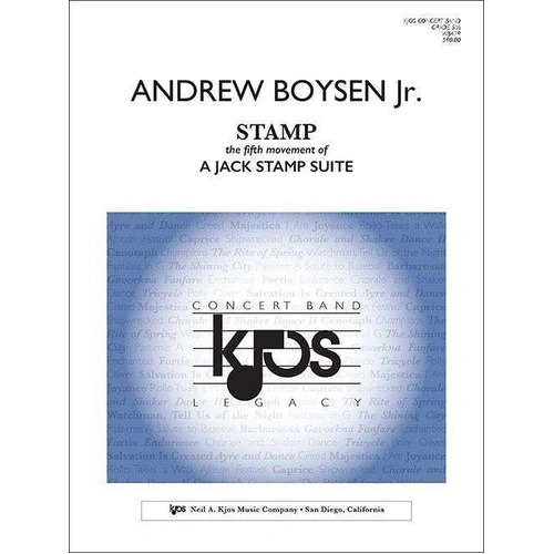 A Jack Stamp Suite - Mvt. 5: Stamp by Andrew Boysen Jr. for Band - Score and Parts - 2:30 Duration