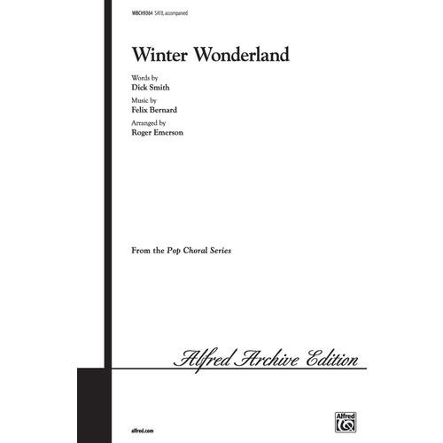 Winter Wonderland SATB Choral Sheet Music by Emerson