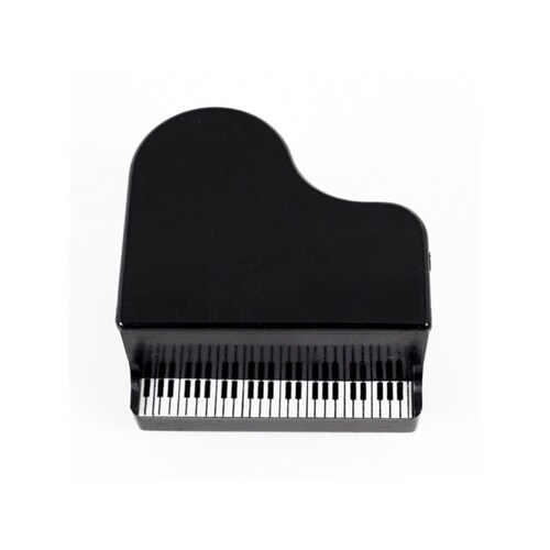 Single Black Piano Shaped Pencil Sharpener 