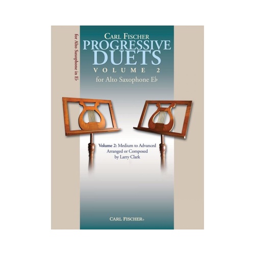 Progressive Duets Volume 2 for Alto Saxophone by Larry Clark, Saxophone Duet Format, 1 Page, Carl Fischer