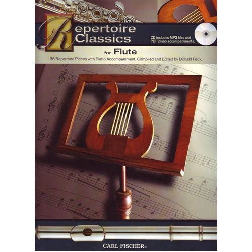 Repertoire Classics for Flute by Carl Fischer - 48 Pages, Includes Piano Accompaniment CD