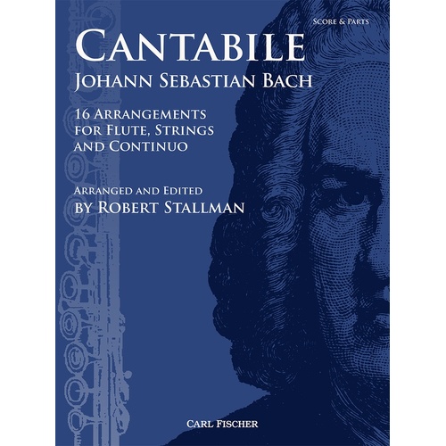 Cantabile Johann Sebastian Bach Flute/Strings/Continuo Score/Parts (Continuo|Double Bass|Flute|Viola|Cello|2 Violins)