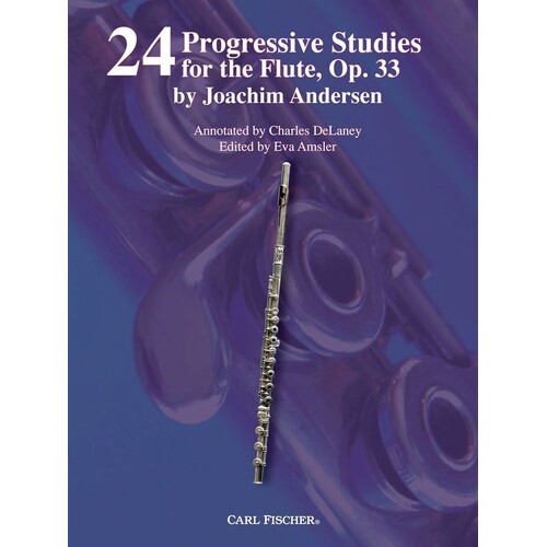 Andersen - 24 Progressive Studies Op 33 Flute (Softcover Book)