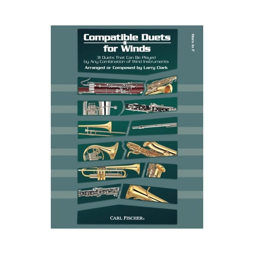 Compatible Duets for Winds Horn in F by Larry Clark - 48 Pages