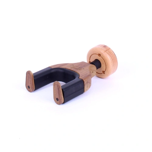 Fretz Woodie Short Self-Securing Wall-Mounted Guitar Hanger - Mahogany