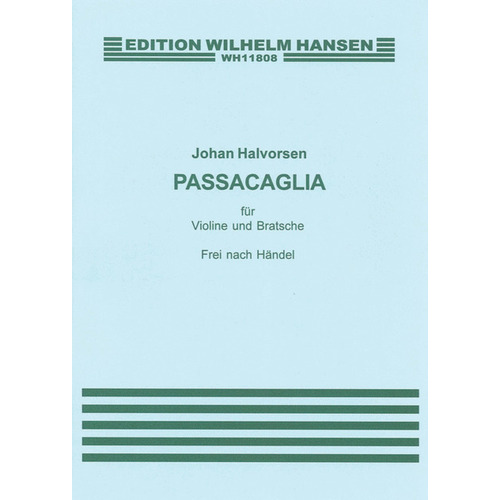 Halvorsen - Passacaglia For Violin/Viola (Softcover Book)