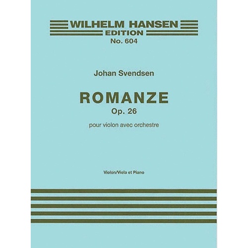 Svendsen - Romance Op 26 Violin Or Viola/Piano (Softcover Book)