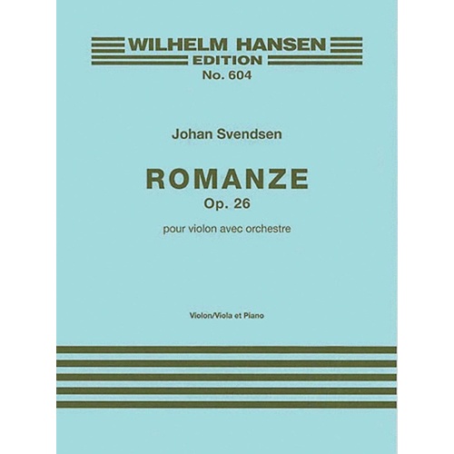 Svendsen - Romance Op 26 Violin Or Viola/Piano (Softcover Book)